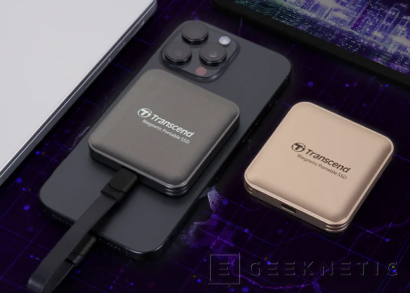 Geeknetic Hasta 2.000 MB/s y enganche magnético MagSafe en los nuevos SSD Externos Transcend ESD420 2