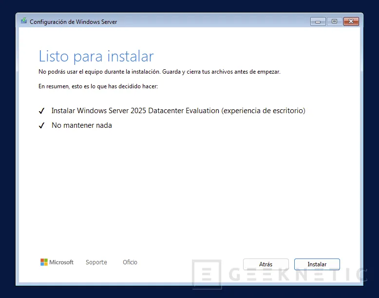 Geeknetic Cómo instalar Windows Server 2025 en Proxmox VE: Guía paso a paso con novedades y funciones 9