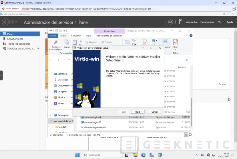 Geeknetic Cómo instalar Windows Server 2025 en Proxmox VE: Guía paso a paso con novedades y funciones 16