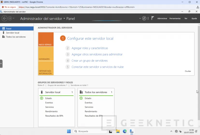 Geeknetic Cómo instalar Windows Server 2025 en Proxmox VE: Guía paso a paso con novedades y funciones 12