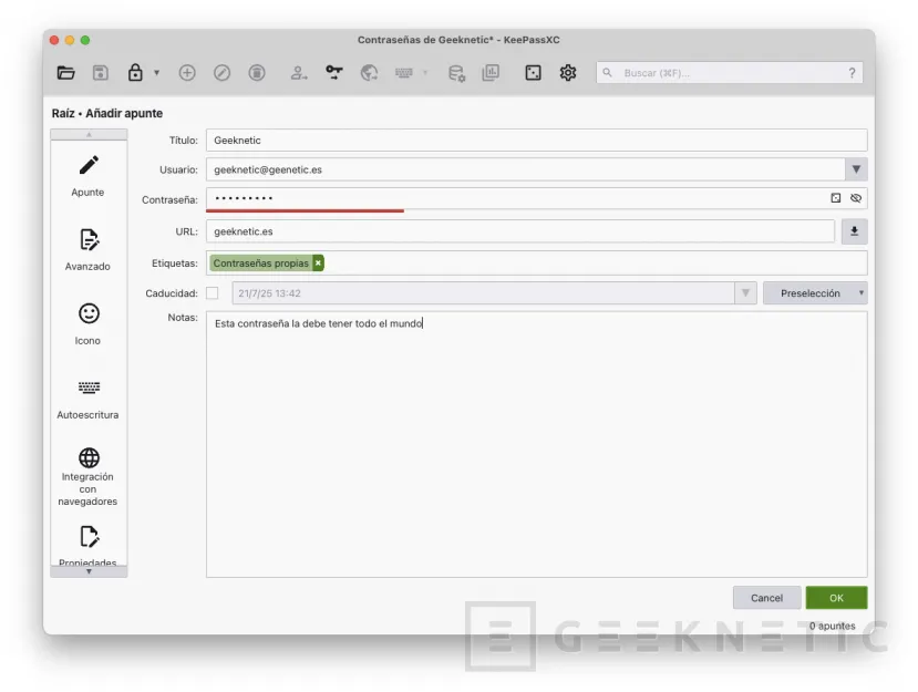 Geeknetic Cómo configurar KeepassXC paso a paso: bóveda de contraseñas privada y gratuita 8