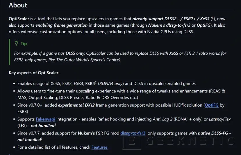 Geeknetic Añade AMD FSR 4 a tus juegos con OptiScaler sin necesidad de que los desarrolladores lo implementen 1