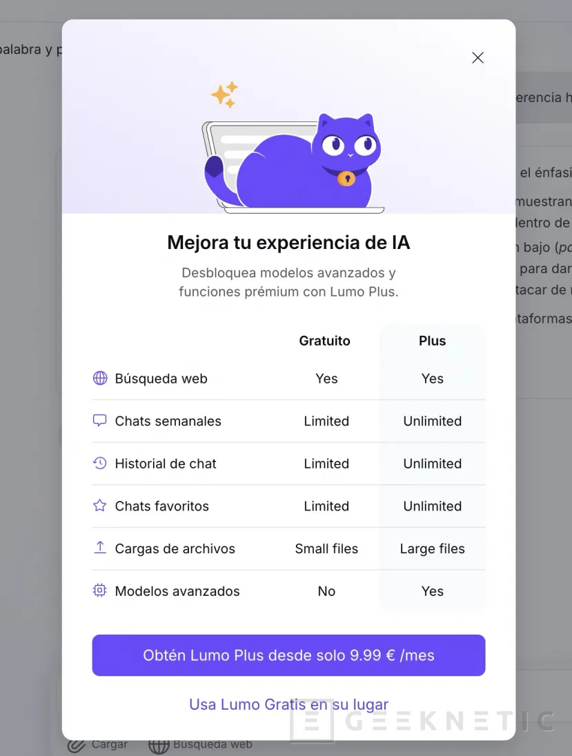 Geeknetic Hemos probado Lumo, el chatbot de Proton que te permite usar la IA de forma privada 3