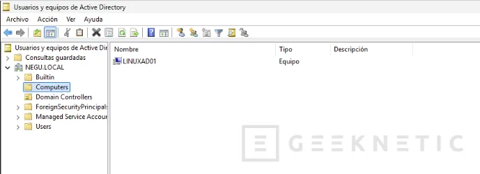 Geeknetic Cómo Conectar un servidor Linux al Active Directory de Windows Server 2025 4