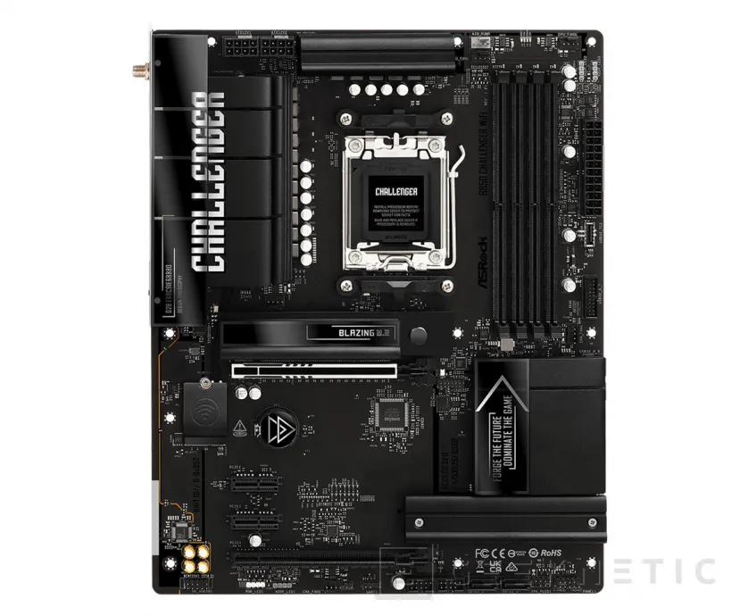 Geeknetic ASRock apuesta por la solidez térmica y estética uniforme con su nueva B850 Challenger compatible con WiFi 7 y PCIe Gen 5 1