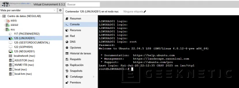 Geeknetic Contenedores LXC en Proxmox: ¿Mejor que una Máquina Virtual? 3