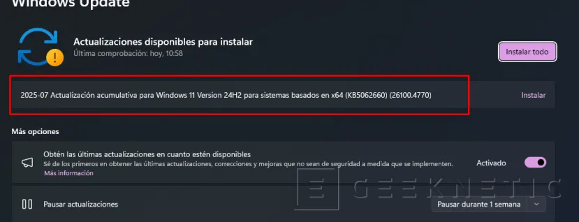 Geeknetic Windows 11 24H2 añade la función de recuperación rápida de equipos tras un fallo crítico de arranque 1