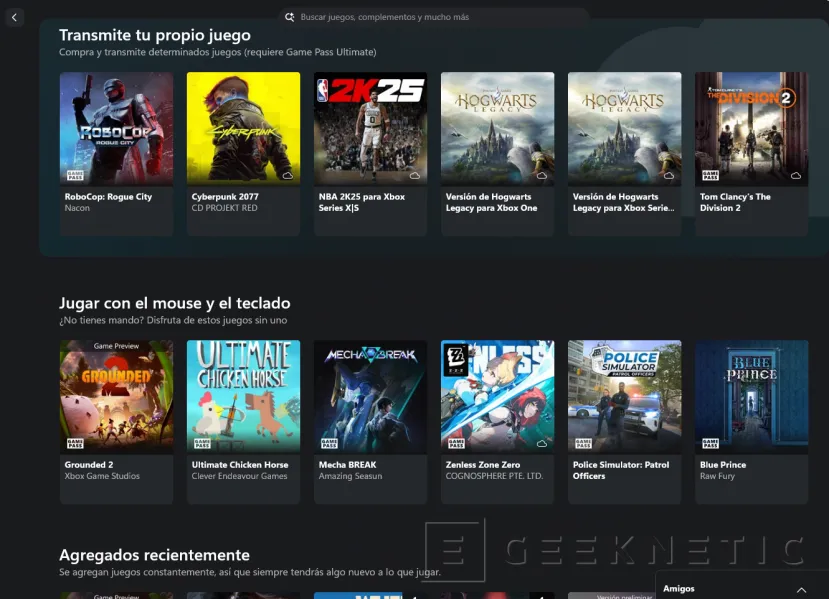 Geeknetic Transmite tu propio juego ya está disponible en PC: juega a más de 250 juegos en la nube incluidos los de consolas Xbox 1