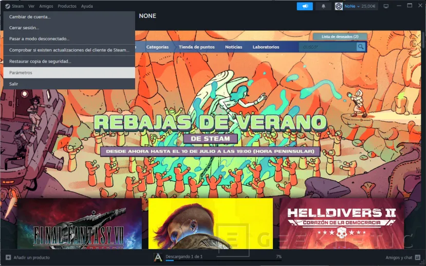 Geeknetic Cómo acelerar la velocidad de descarga en Steam: deshabilitar la caché de disco en Windows y otros trucos 7