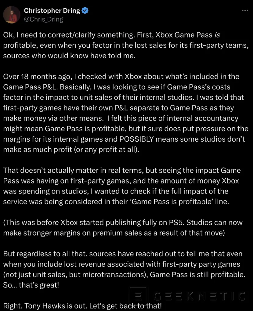 Geeknetic Xbox Game Pass sigue siendo rentable pese a la caída de ventas de títulos propios 1