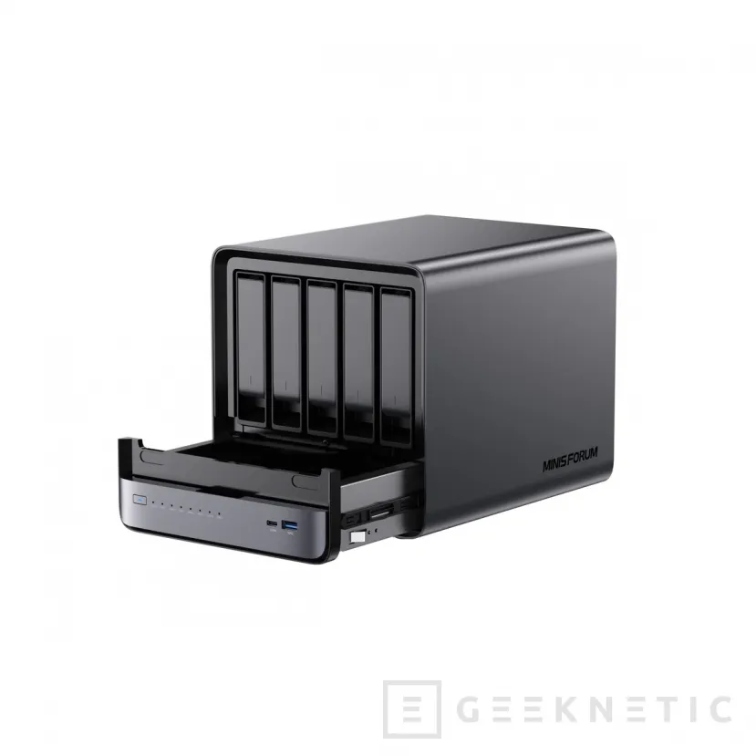 Geeknetic Minisforum ha lanzado su NAS N5 Pro con un AMD Ryzen AI HX PRO 370, 12 núcleos, NPU dedicada y muchas opciones de almacenamiento 1