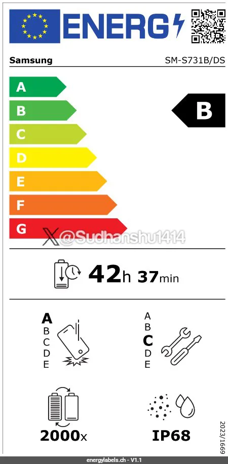 Geeknetic Las etiquetas europeas revelan la autonomía y la durabilidad de la batería del futuro Galaxy S25 FE y de la nueva serie Galaxy Tab S11 1