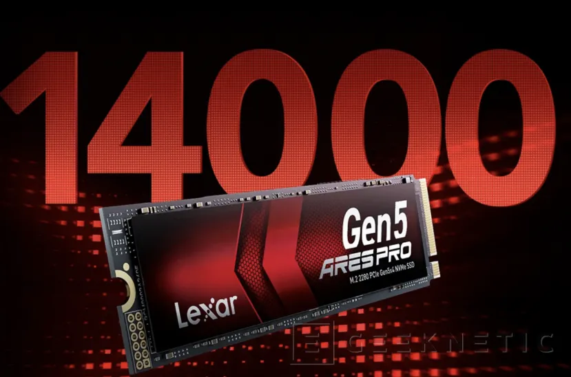 Geeknetic Nuevos SSD de Lexar bajo su serie Ares PRO con 14.000 MB/s y 3.000 TBW en capacidades de hasta 4 TB 1