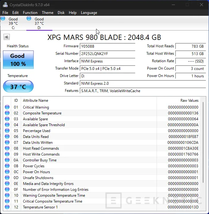 Geeknetic XPG MARS 980 BLADE 2TB Review 11