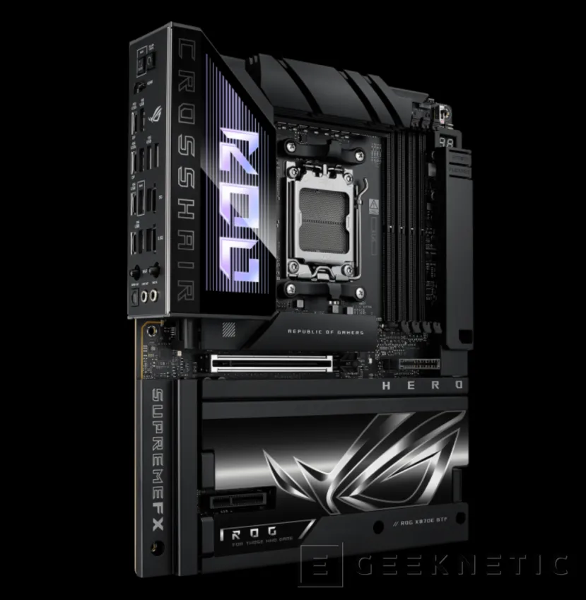 Geeknetic La nueva placa ASUS BTF es la Crosshair X870E Hero, una solución premium que alimenta la GPU directamente desde la placa base 1
