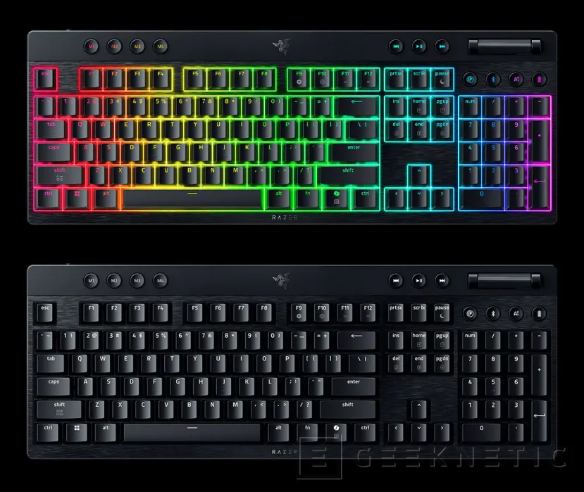 Geeknetic Razer presenta los BlackWidow V4 Low-profile con switches mecánicos compactos, HyperSpeed inalámbrico y hasta 980 horas de batería 1