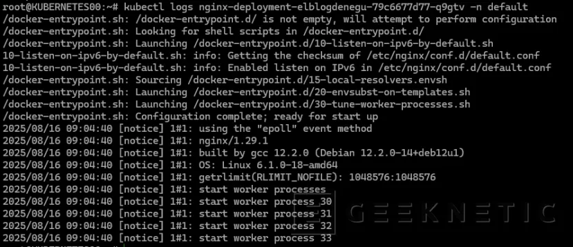 Geeknetic Gestión básica de un clúster Kubernetes: ¿Cómo sé si todo funciona bien? 4