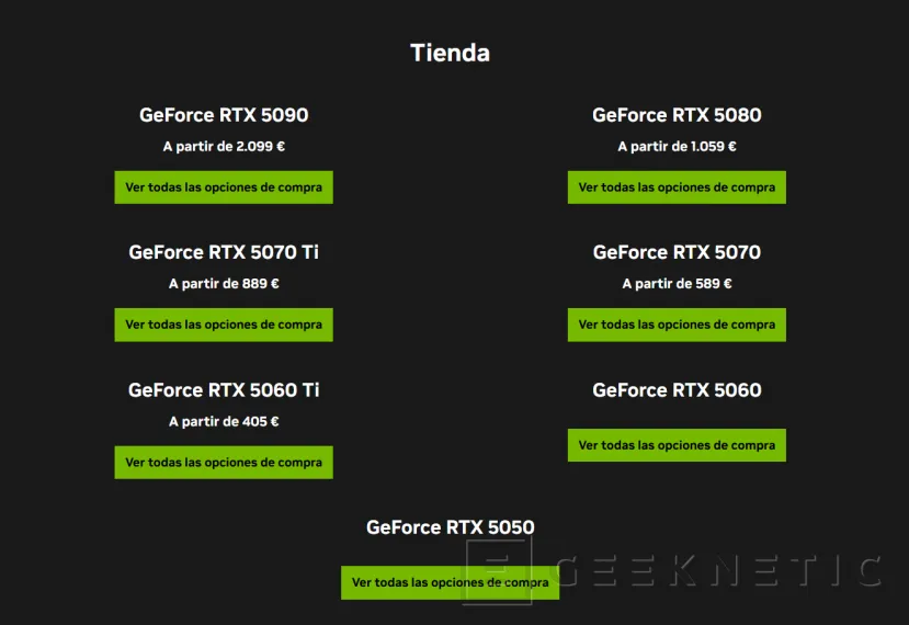 Geeknetic NVIDIA rebaja un 10% el precio de las RTX 50 más potentes en Europa 1