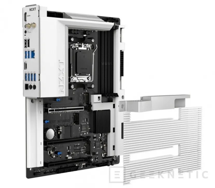 Geeknetic NZXT N7 B850 llega con soporte para PCIe 5.0, DDR5 a 8.000 MHz y un VRM de 16+2+1 fases para AM5 1