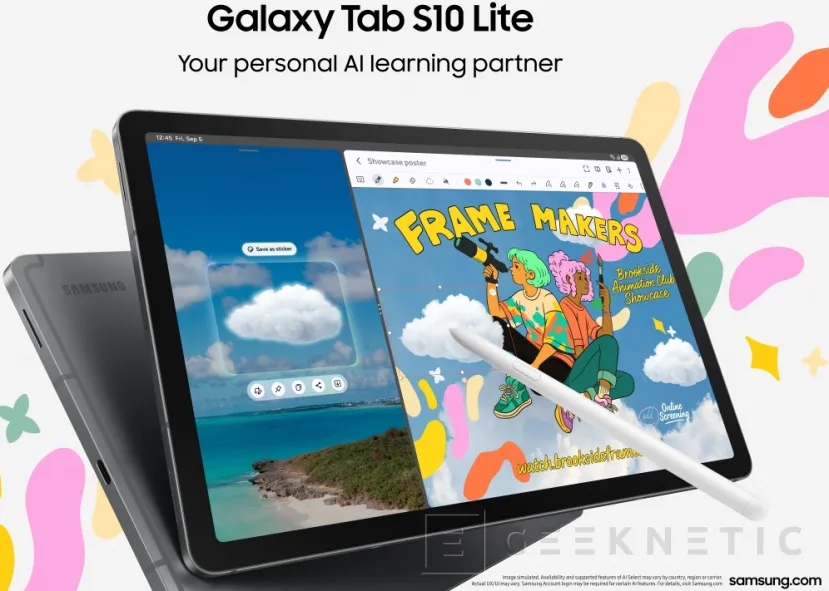Geeknetic La Samsung Galaxy S10 Tab Lite ya es oficial: Incluye el S Pen de serie y funciones de IA 1