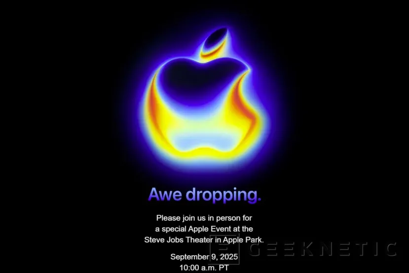 Geeknetic Apple confirma su Keynote del 9 de septiembre con la familia iPhone 17 en el centro y un modelo Air llamado a sustituir al Plus 1