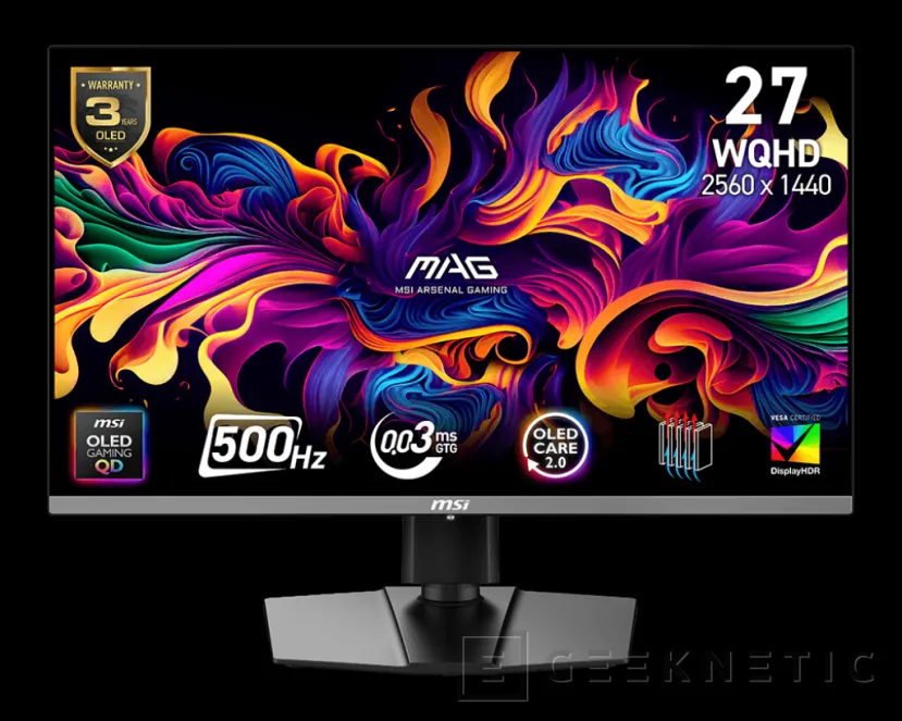 Geeknetic El monitor MSI MAG 272QP QD-OLED X50 ofrece 500 Hz y la tecnología EOTF Boost para una pantalla más brillante 1