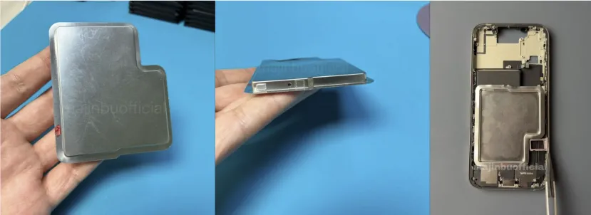 Geeknetic El iPhone 17 Pro se deja ver en su interior, la versión con eSIM llevará un disipador para la batería de mayor tamaño 1