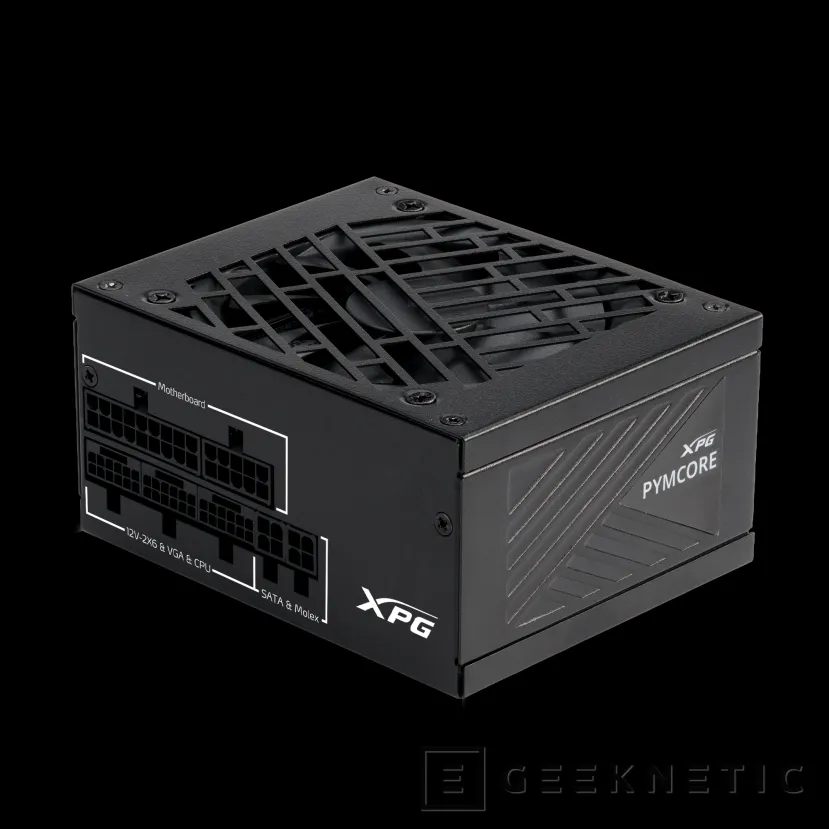 Geeknetic La fuente de alimentación XPG PYMCORE SFX mide 125 mm de largo y ofrece hasta 850 W con certificación GOLD 1