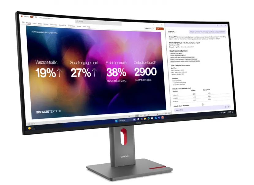 Geeknetic Lenovo prepara un monitor Ultrapanorámico de 5.120 x 2.160 píxeles de resolución 1