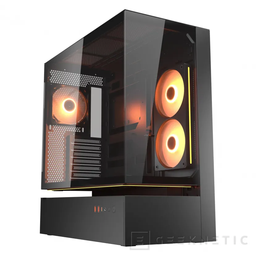 Geeknetic COUGAR Cooling Evolved presenta chasis CFV235 con ventilación flotante, AIO Poseidon Vistek Pro con LCD y ventiladores Unity modulares 1