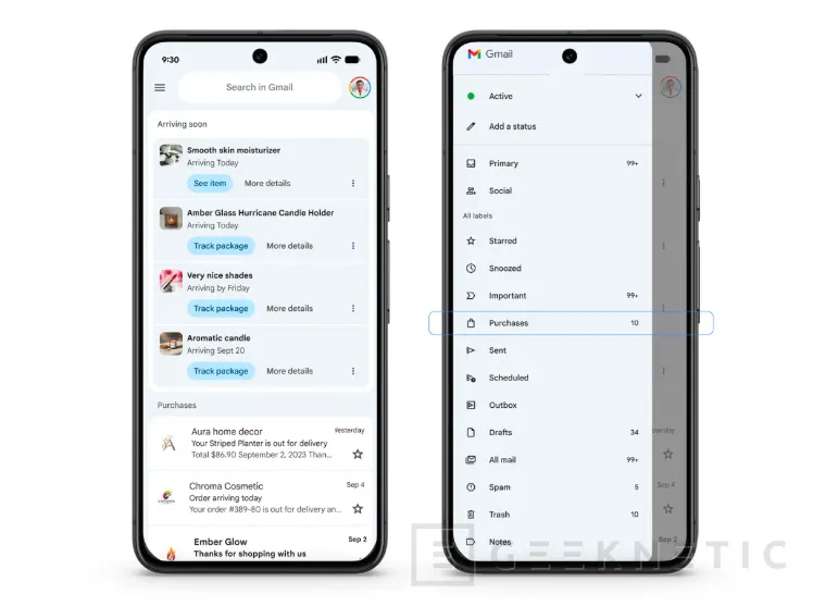 Geeknetic Gmail quiere ayudarte a gestionar tus compras: llega la vista dedicada al seguimiento de pedidos y promociones 1