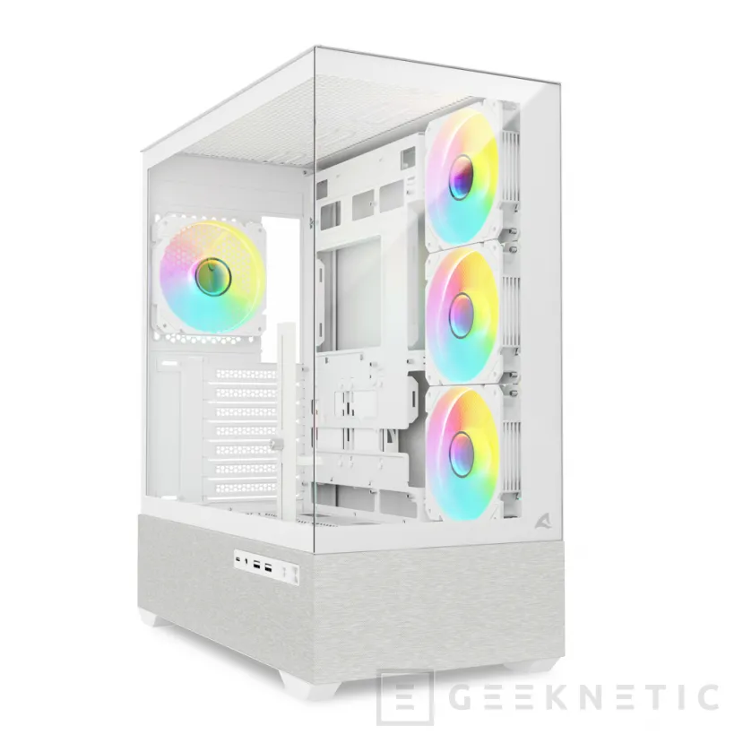 Geeknetic Nuevas cajas Sharkoon AK7 y MK7 ARGB, diseños panorámicos con elegantes detalles en tela en tamaños ATX y microATX 1