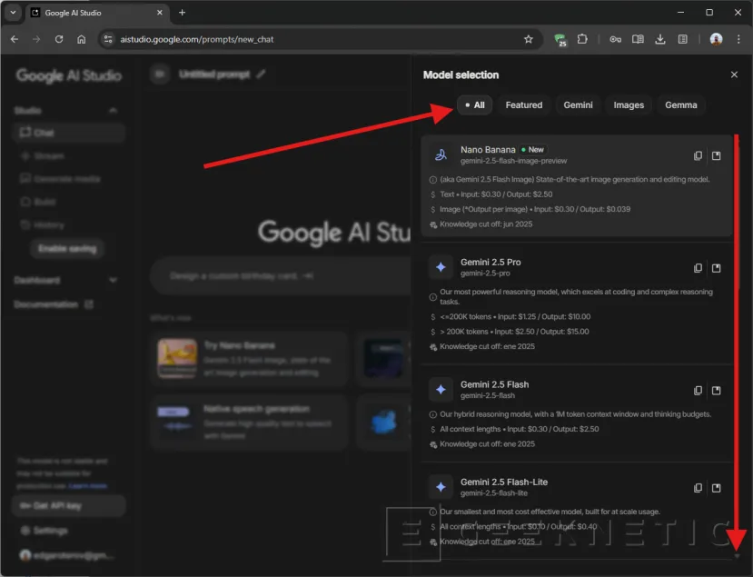 Geeknetic Google AI Studio: los mejores modelos de IA de Google totalmente gratis 4