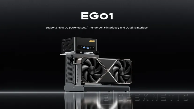 Geeknetic La nueva base para eGPU de AOOSTAR cuenta con Thunderbolt 5 y hueco para añadir tu MiniPC 2