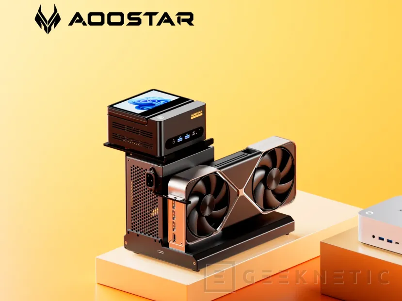 Geeknetic La nueva base para eGPU de AOOSTAR cuenta con Thunderbolt 5 y hueco para añadir tu MiniPC 1