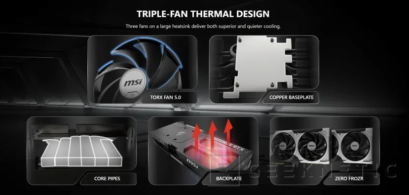 Geeknetic Llévate toda una NVIDIA MSI GeForce RTX 5080 Ventus 3X OC Plus ¡por menos de 1.000 euros! 3