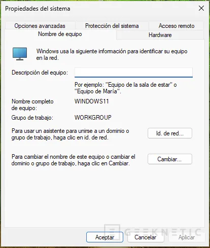 Geeknetic Cómo unir equipos Windows 11 al dominio corporativo de Active Directory 2025 5
