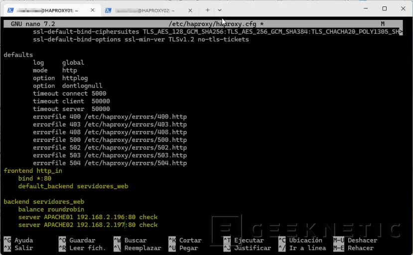 Geeknetic Cómo montar un balanceador en HAProxy con Alta Disponibilidad y WAF integrado 5