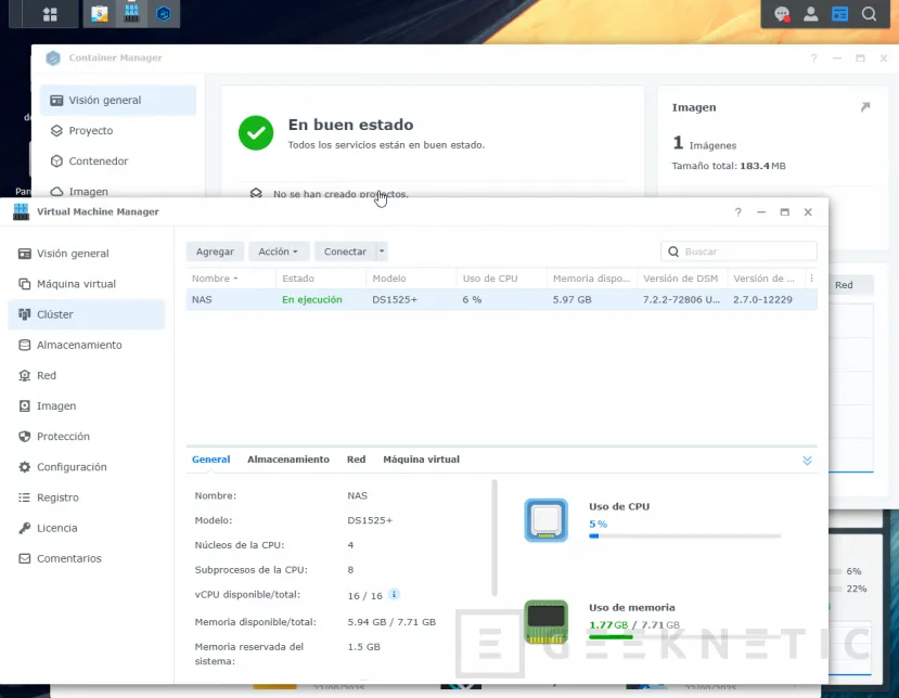 Geeknetic Synology DS1525+: el NAS que Eleva la Gama 25+ con más Rendimiento y Escalabilidad 13