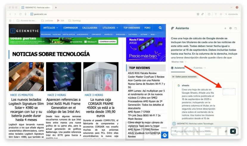 Geeknetic Analizamos Comet de Perplexity, el navegador con una IA integrada (de verdad) con la web 15