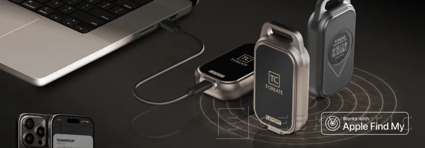 Geeknetic El disco SSD T-CREATE P34F es compatible con la función Buscar de Apple, podrás localizarlo o hacer que suene si lo pierdes 2