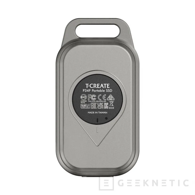 Geeknetic El disco SSD T-CREATE P34F es compatible con la función Buscar de Apple, podrás localizarlo o hacer que suene si lo pierdes 3