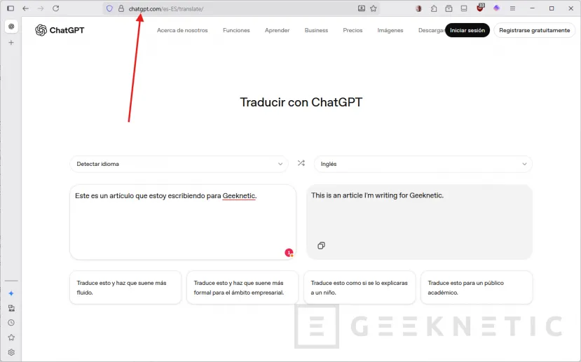 Geeknetic Así es ChatGPT Translate, la alternativa de OpenAI al traductor de Google 1