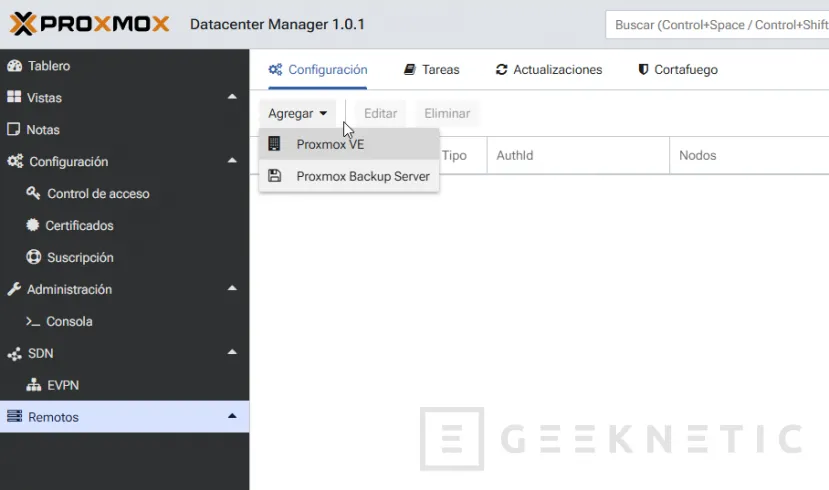 Geeknetic Proxmox Datacenter Manager: Cómo gestionar todos tus clusters en un solo panel 5