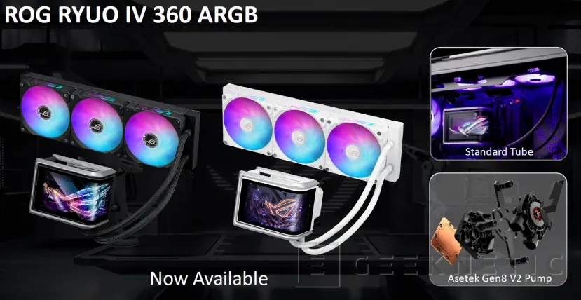 Geeknetic Nuevas soluciones de refrigeración líquida AIO de ASUS con pantallas integradas 3