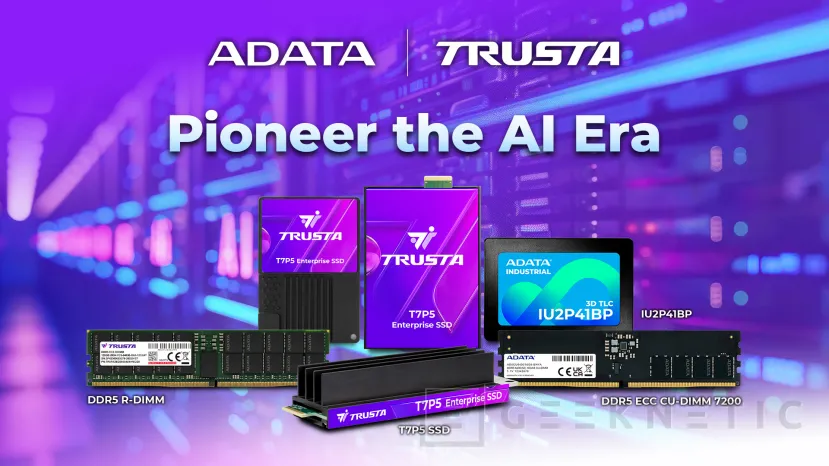 Geeknetic ADATA se planta en CES 2026 con MSI e Intel: DDR5 CUDIMM de 4 rangos y hasta 128 GB, más SSD PCIe 5.0 a 13.500 MB/s y USB4 con NFC 1