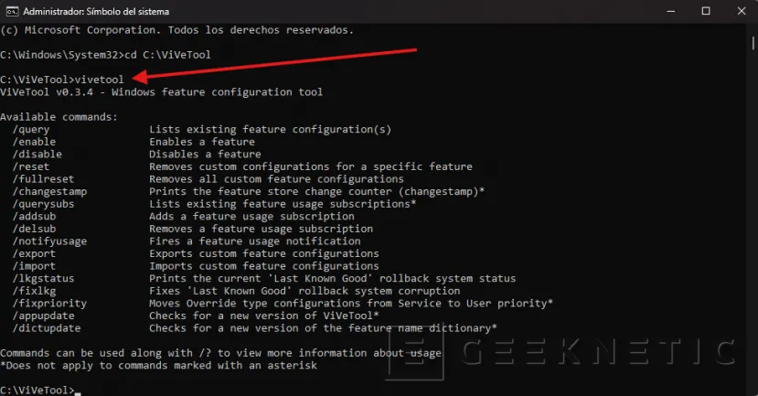 Geeknetic Cómo Activar Funciones Ocultas en Windows 11. Así funciona ViVeTool 5