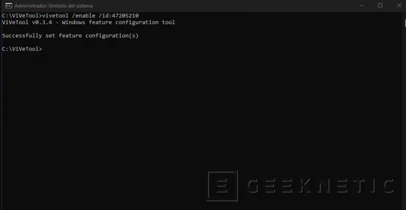 Geeknetic Cómo Activar Funciones Ocultas en Windows 11. Así funciona ViVeTool 6