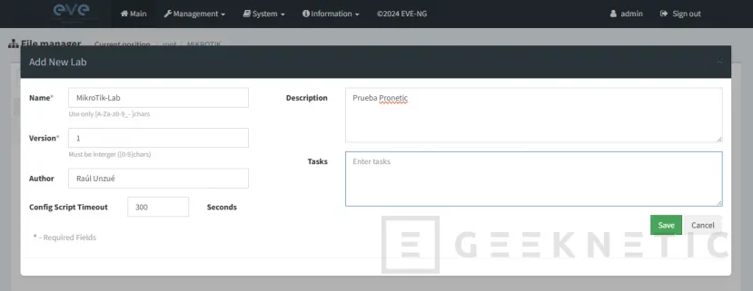 Geeknetic MikroTik CHR en EVE-NG: Domina la Virtualización de Infraestructuras 11
