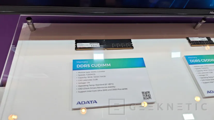 Geeknetic ADATA nos trae al CES memorias CUDIMM, U-DIMM Y CSODIMM de hasta 64 GB y 8.000 MT/s 1